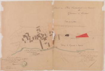 1 vue - Extrait du plan cadastral de Gouaux-de-Larboust. B. Castex, architecte. 15 décembre 1882. Ech. 1/2500. (ouvre la visionneuse)