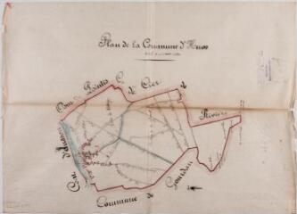 1 vue - Plan de la commune d\'Huos. [1902]. Ech. 1/10000. (ouvre la visionneuse)