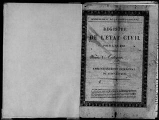 81 vues Antignac. 1 E 4 registre d'état civil : naissances, mariages, décès. (collection communale)