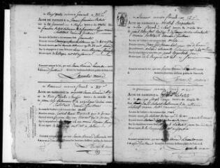 194 vues Arnaud-Guilhem. 1 E 4 registre d'état civil : naissances, mariages, décès. (collection communale)