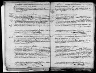 165 vues Arnaud-Guilhem. 1 E 5 registre d'état civil : naissances, mariages, décès. (collection communale)
