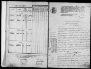 109 vues Arnaud-Guilhem. 1 E 12 registre d'état civil : naissances, mariages, décès. (collection communale)