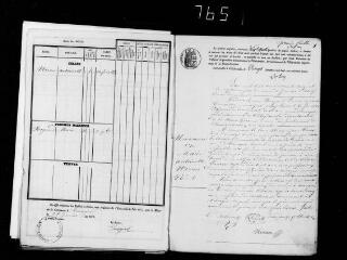 189 vues Auragne. 1 E 11 registre d'état civil : naissances, mariages, décès. (collection communale)