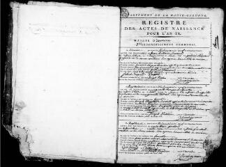 31 vues Auriac-sur-Vendinelle. 1 E 14 registre d'état civil : naissances, mariages, décès. (collection communale)