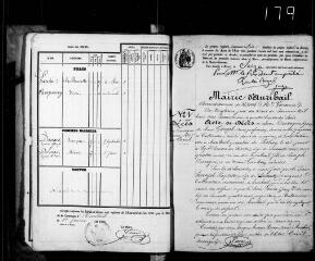 178 vues Auribail.1 E 6 registre d'état civil : naissances, mariages, décès. (collection communale)
