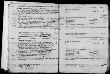 103 vues Aurin. 1 E 11 registre d'état civil : naissances, mariages, décès. (collection communale)