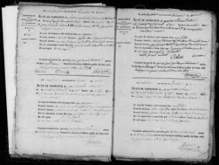 202 vues Auzas. 1 E 4 registre d'état civil : naissances, mariages, décès. (collection communale)