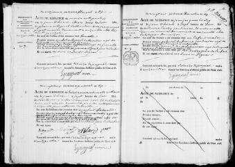 257 vues Auzeville-Tolosane. 1 E 7 registre d'état civil : naissances, mariages, décès. (collection communale)
