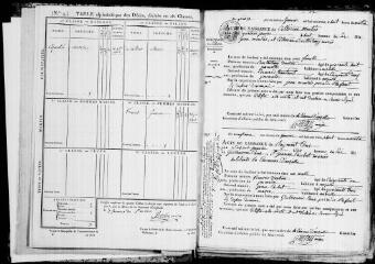 121 vues Auzielle. 1 E4 registre d'état civil : naissances, mariages, décès. (collection communale)