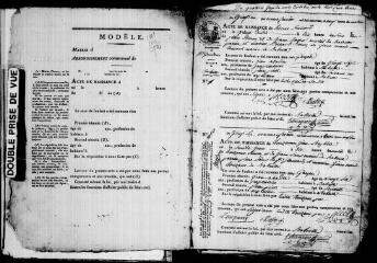 189 vues Balesta. 1 E 4 registre d'état civil : naissances, mariages, décès. (collection communale)