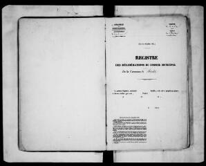 102 vues  - Commune de Bretx. 1 D 4 : registre des délibérations du conseil municipal, 1857, 10 mai-1870, 27 mars. (ouvre la visionneuse)