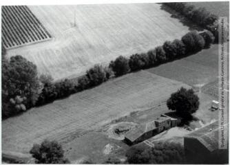 1 vue Caraman : paysage et ferme du Lauragais (l'Obit) / Jean Quéguiner photogr. - Juillet 1976. - Photographie