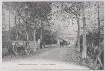 2 vues - Grépiac (Hte-Garonne) : avenue d\'Auterive / cliché Wilm. - [s.l] : [s.n], [entre 1910 et 1940], (Toulouse : imp. A. Thiriat & cie). - Carte postale (ouvre la visionneuse)
