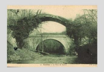 1 vue  - 43. Cazères : le pont du Diable. TW 25182. - Editions Bazar de l\'Hôtel de Ville, [entre 1939 et 1945]. - Carte postale (ouvre la visionneuse)