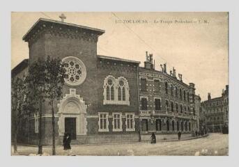 1 vue - 122. Toulouse : le temple protestant. - marque LM, [entre 1910 et 1918]. - Carte postale (ouvre la visionneuse)