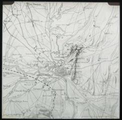 1 vue - Première guerre des Balkans : carte de la région d\'Andrinople : Andrinople et ses fortifications (1912). - [après 1912]. - Photographie (ouvre la visionneuse)