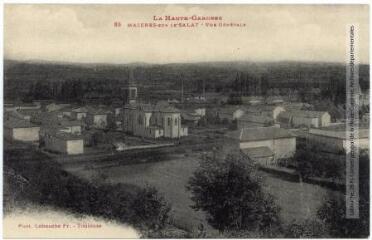 1 vue La Haute-Garonne. 85. Mazères-sur-le-Salat : vue générale. - Toulouse : phototypie Labouche frères, marque LF au verso, [1918]. - Carte postale