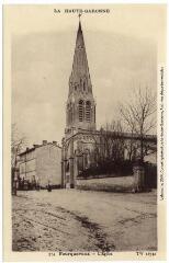 1 vue La Haute-Garonne. 974. Fourquevaux : l'église. TW 16732. - Toulouse : éditions Pyrénées-Océan, Labouche frères, [entre 1939 et 1945]. - Carte postale