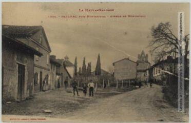 1 vue La Haute-Garonne. 1304. Paulhac, près Montastruc : avenue de Montastruc. - Toulouse : phototypie Labouche frères, marque LF au verso, [1909]. - Carte postale