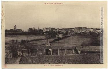 2 vues La Haute-Garonne. Azas : vue générale. - Toulouse : phototypie Labouche frères, marque LF, [1936]. - Carte postale