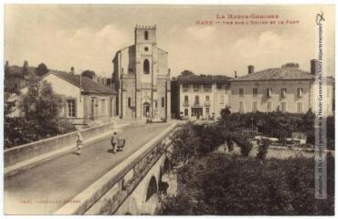 1 vue La Haute-Garonne. Mane : vue sur l'église et le pont. - Toulouse : phototypie Labouche frères, marque LF au verso, [1930]. - Carte postale