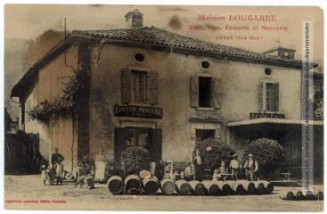 1 vue Arbas (Hte-Garonne). Maison Lougarre : café, vins, épicerie et mercerie. - Toulouse : phototypie Labouche frères, marque LF au verso, [1911]. - Carte postale