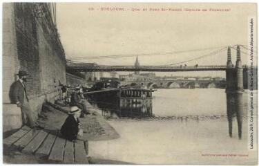1 vue - 89. Toulouse : quai et pont Saint-Pierre (groupe de pêcheurs). - Toulouse : phototypie Labouche frères, marque LF au verso, [1905]. - Carte postale (ouvre la visionneuse)