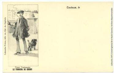 1 vue - Types toulousains. Le tondeur de chiens. - Toulouse : album Labouche, 1987, réédition d\'une carte éditée par Labouche frères. - Carte postale (ouvre la visionneuse)