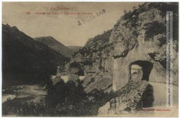 2 vues - La Lozère. 166. Gorges du Tarn : tunnels du Cambon. - Toulouse : phototypie Labouche frères, [entre 1905 et 1925], tampon d\'édition du 15 janvier 1918. - Carte postale (ouvre la visionneuse)