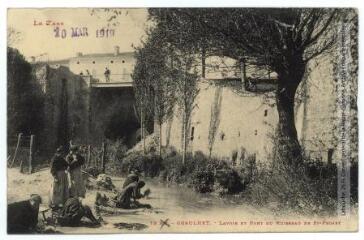 2 vues  - Le Tarn. 79. Graulhet : lavoir et pont du ruisseau de Saint-Projet. - Toulouse : phototypie Labouche frères, [entre 1905 et 1937], tampon d\'édition du 10 mars 1919. - Carte postale (ouvre la visionneuse)