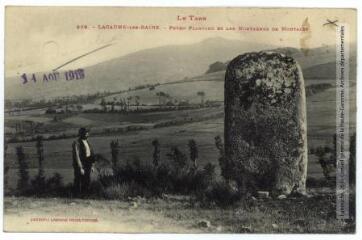2 vues  - Le Tarn. 289. Lacaune-les-Bains : Peyro Plantado et les montagnes de Montalet. - Toulouse : phototypie Labouche frères, [entre 1905 et 1937], tampon d\'édition du 14 août 1919. - Carte postale (ouvre la visionneuse)