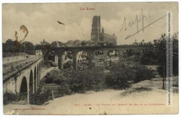 1 vue - Le Tarn. 567. Albi : le viaduc du chemin de fer et la cathédrale. - Toulouse : phototypie Labouche frères, [entre 1905 et 1937]. - Carte postale (ouvre la visionneuse)