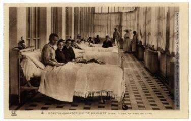 2 vues - 3. Hôpital-sanatorium de Mazamet (Tarn) : une galerie de cure. - Toulouse : édition Photo-Océan, Labouche frères, [entre 1937 et 1950]. - Carte postale (ouvre la visionneuse)