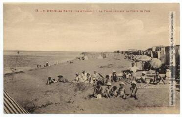 1 vue  - 13. Saint-Denis-les-Bains (Ile d\'Oléron) : la plage bordant la forêt de pins. - Toulouse : phototypie Labouche frères, [entre 1918 et 1937]. - Carte postale (ouvre la visionneuse)