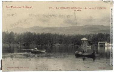 1 vue - Les Pyrénées (6e série). 201. La Cerdagne espagnole : le lac de Puigcerda = el lago / cliché Jansou [photographie Henri Jansou (1874-1966)]. - Toulouse : phototypie Labouche frères, [entre 1905 et 1918]. - Carte postale (ouvre la visionneuse)