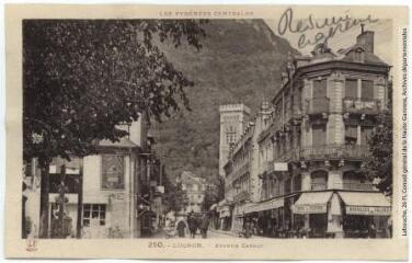 2 vues - Les Pyrénées Centrales. 250. Luchon [Bagnères-de-Luchon] : avenue Carnot. - Toulouse : phototypie Labouche frères, [entre 1930 et 1937]. - Carte postale (ouvre la visionneuse)