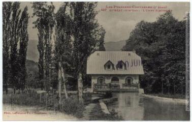 2 vues Les Pyrénées Centrales (1e série). 437. Saint-Béat (Haute-Garonne) : l'usine électrique. - Toulouse : phototypie Labouche frères, [entre 1918 et 1937], tampon d'édition du 30 juin 1928. - Carte postale