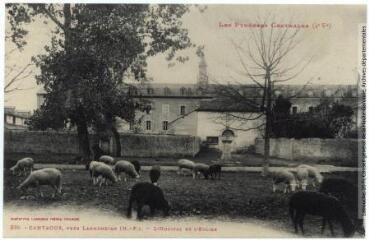 2 vues - Les Pyrénées Centrales (4e Sie). 339. Cantaous, près Lannemezan (Hautes-Pyrénées) : l\'hôpital et l\'église. - Toulouse : phototypie Labouche frères, [entre 1905 et 1918]. - Carte postale (ouvre la visionneuse)
