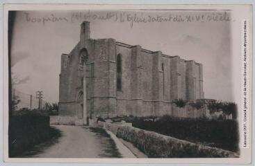 4 vues - Loupian (Hérault) : l\'église datant du XIVe siècle. - Toulouse : éditions Pyrénées-Océan, Labouche frères, [entre 1937 et 1950]. - Carte postale (ouvre la visionneuse)