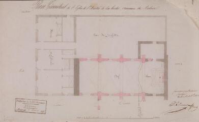 1 vue - Plan géométral de l\'église Saint-Martin de Lasbordes, commune de Balma. D. Villeneuve, architecte. 18 décembre 1852. Ech. 0,01 p.m. (ouvre la visionneuse)