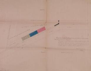 1 vue - Plan du cimetière de Bazus. Méron, instituteur. 28 juillet 1881. Ech. 0,005 p.m. (ouvre la visionneuse)