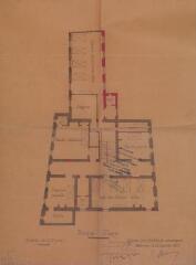 1 vue - [Commune de Boulogne-sur-Gesse, hospice, plan du 1er étage]. Joseph Thillet, architecte. 22 janvier 1907. Ech. 0,01 p.m. (ouvre la visionneuse)