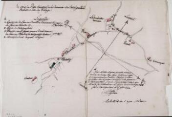 1 vue - Copie du plan cadastral de la commune de Castelgaillard, section dite du Village. Bertin, géomètre. 6 novembre 1844. Ech. 1/2500. (ouvre la visionneuse)