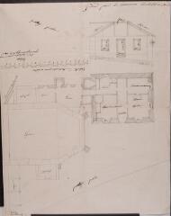 1 vue - Plan [du presbytère] pour la commune de Casties-Labrande. 1841. Ech. 1 cm pour 1 m. et 2 cm pour 4 m. (ouvre la visionneuse)