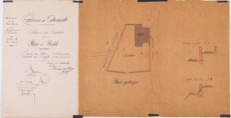 1 vue - Commune de Cathervielle, clôture du cimetière, plan et coupes. [...], architecte. 30 octobre 1908. Ech. 0,005 et 0,01 p.m. (ouvre la visionneuse)