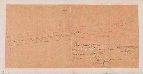1 vue - Plan parcellaire des vacants communaux de Charlas au quartier du Bois d\'en Haut. Duran. [12 mai 1861]. Ech. 1/1250. (ouvre la visionneuse)