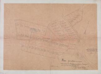 1 vue - Plan parcellaire des vacants communaux de Charlas au quartier de Cassagne. Duran. 12 mai 1861. Ech. 1/1250. (ouvre la visionneuse)