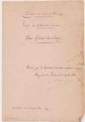 2 vues - Commune de Cier-de-Luchon, projet de distribution d\'eau, plan général du village. Bauzil. 16 juillet 1884. Ech. 1/1250. (ouvre la visionneuse)