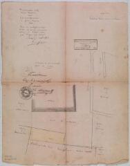 1 vue  - Plan du presbytère et d\'une partie des terrains environnants, commune de Cierp. [...], agent-voyer. 7 mars 1851. Ech. 0,01 p.m. (ouvre la visionneuse)