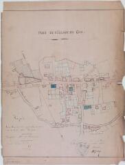 1 vue - Plan du village de Cox. 1880. Ech. 1/2000. (ouvre la visionneuse)